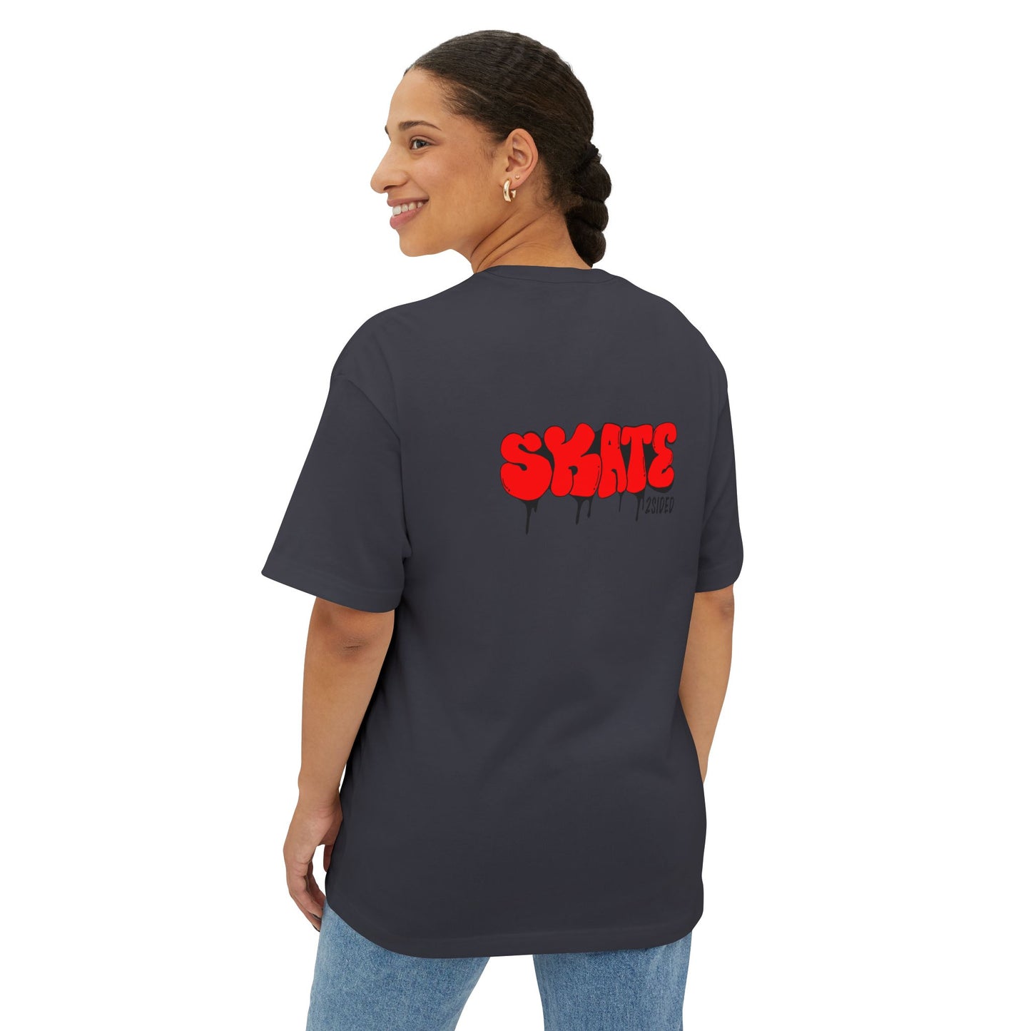 90s Skate Streetwear Boxy Tee — Retro Baggy Skateboarding Shirt