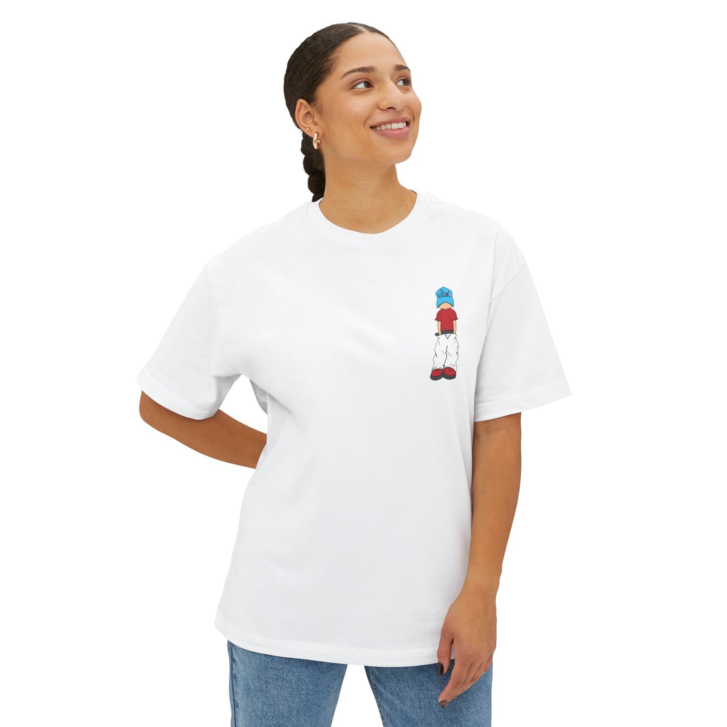 90s Skate Streetwear Boxy Tee — Retro Baggy Skateboarding Shirt