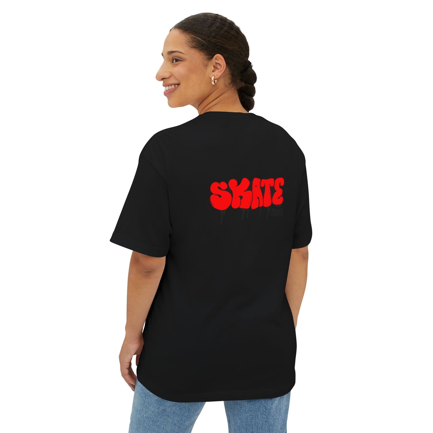 90s Skate Streetwear Boxy Tee — Retro Baggy Skateboarding Shirt