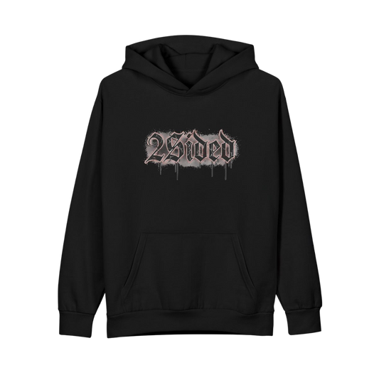 Gothic Cross Hoodie — 'Obsessed' Drip Graffiti Pullover