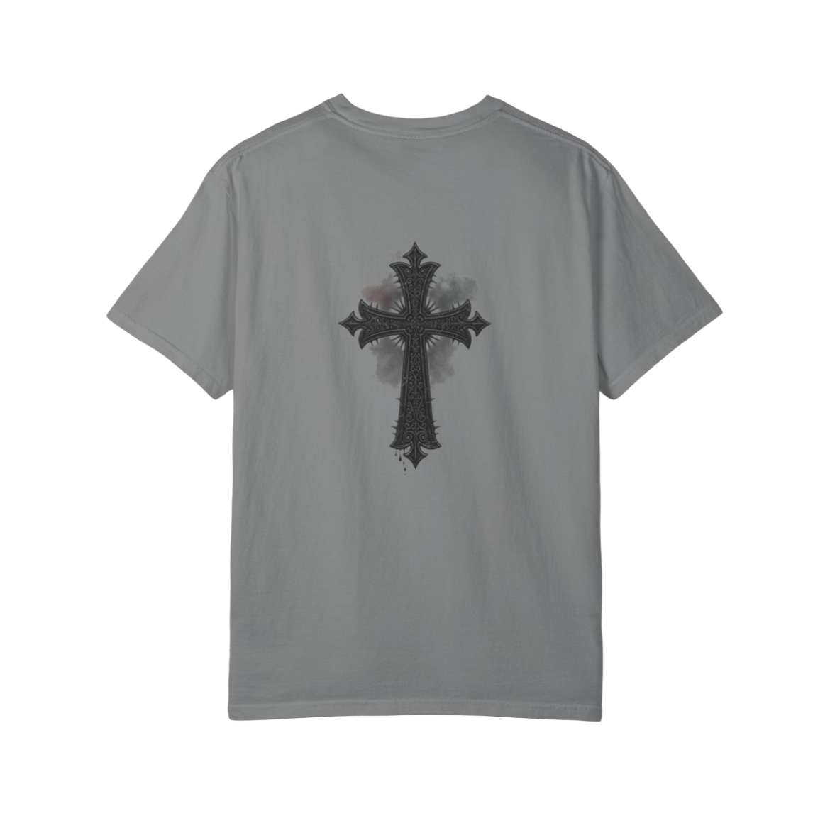 Gothic Cross T-Shirt — '2sided' Vintage Script Streetwear Tee