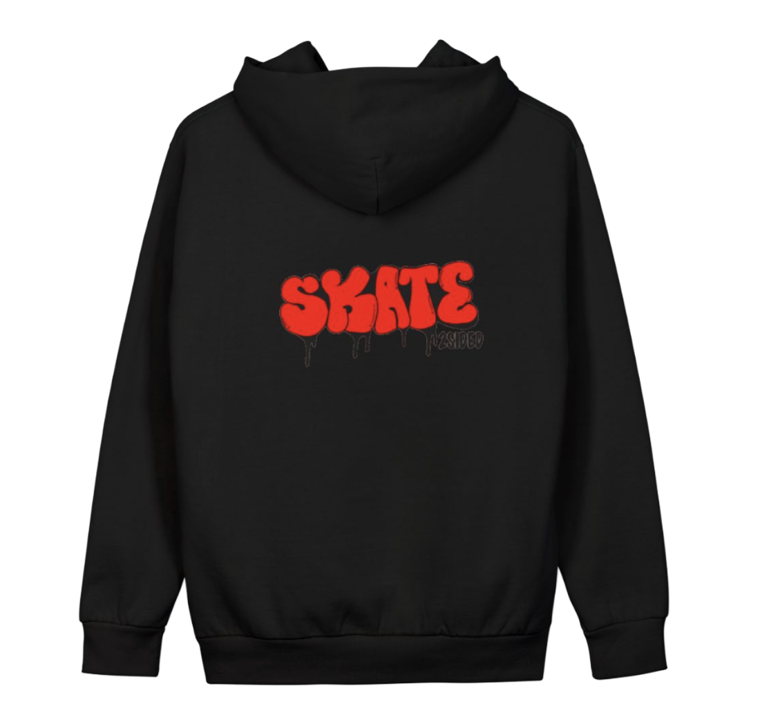 90s Skate Streetwear Hoodie — Baggy Graffiti Urban Pullover
