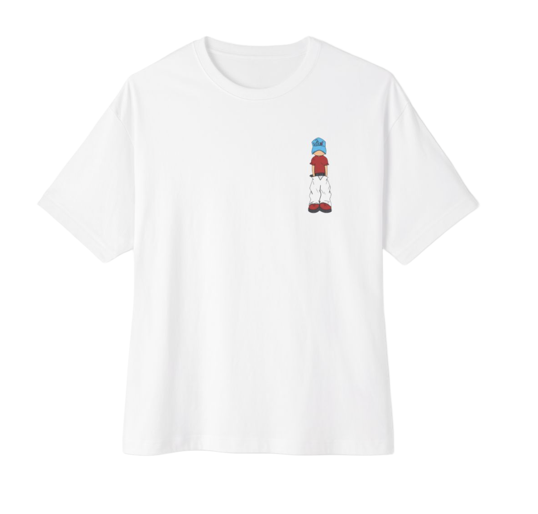 90s Skate Streetwear Boxy Tee — Retro Baggy Skateboarding Shirt