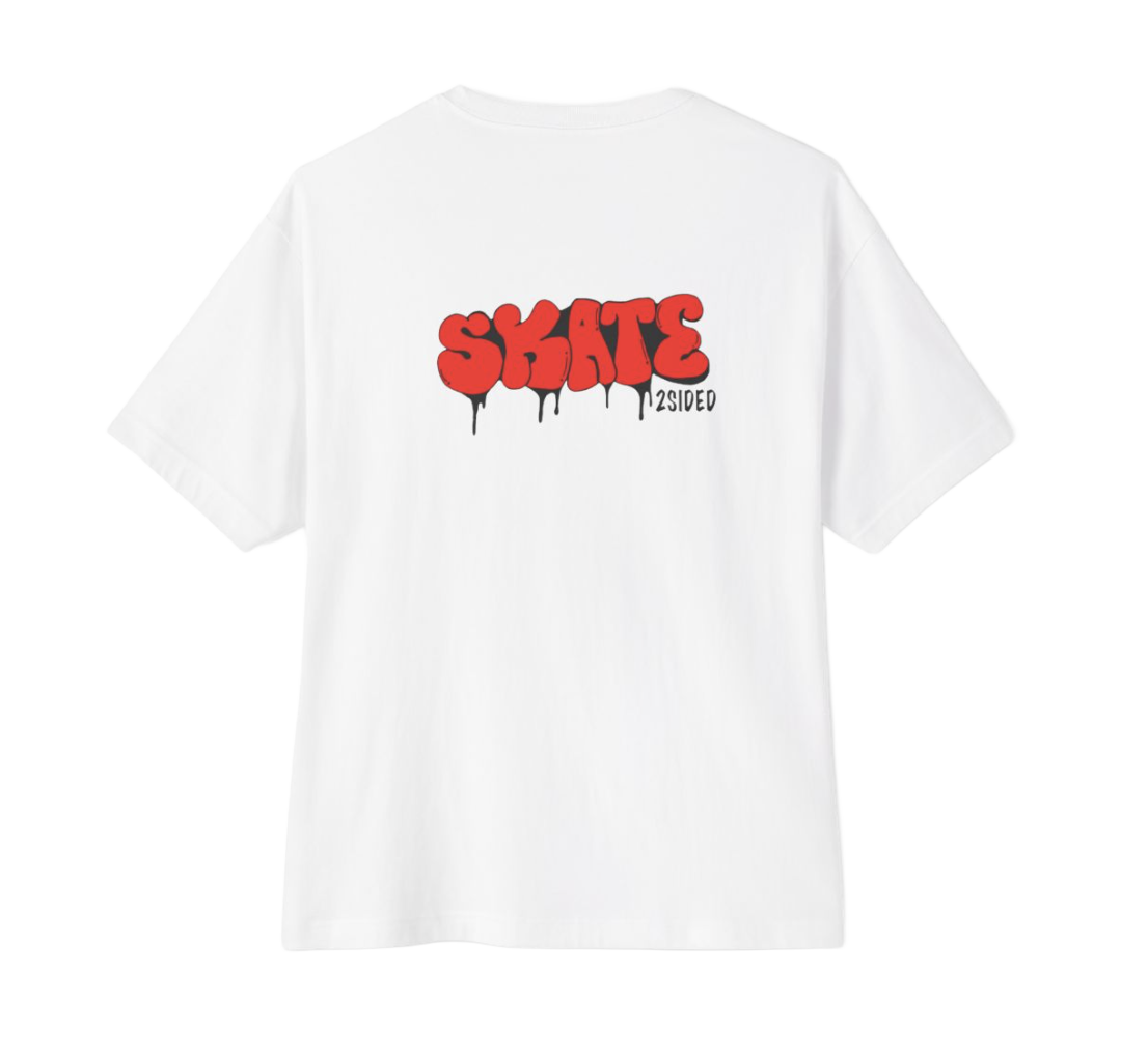 90s Skate Streetwear Boxy Tee — Retro Baggy Skateboarding Shirt