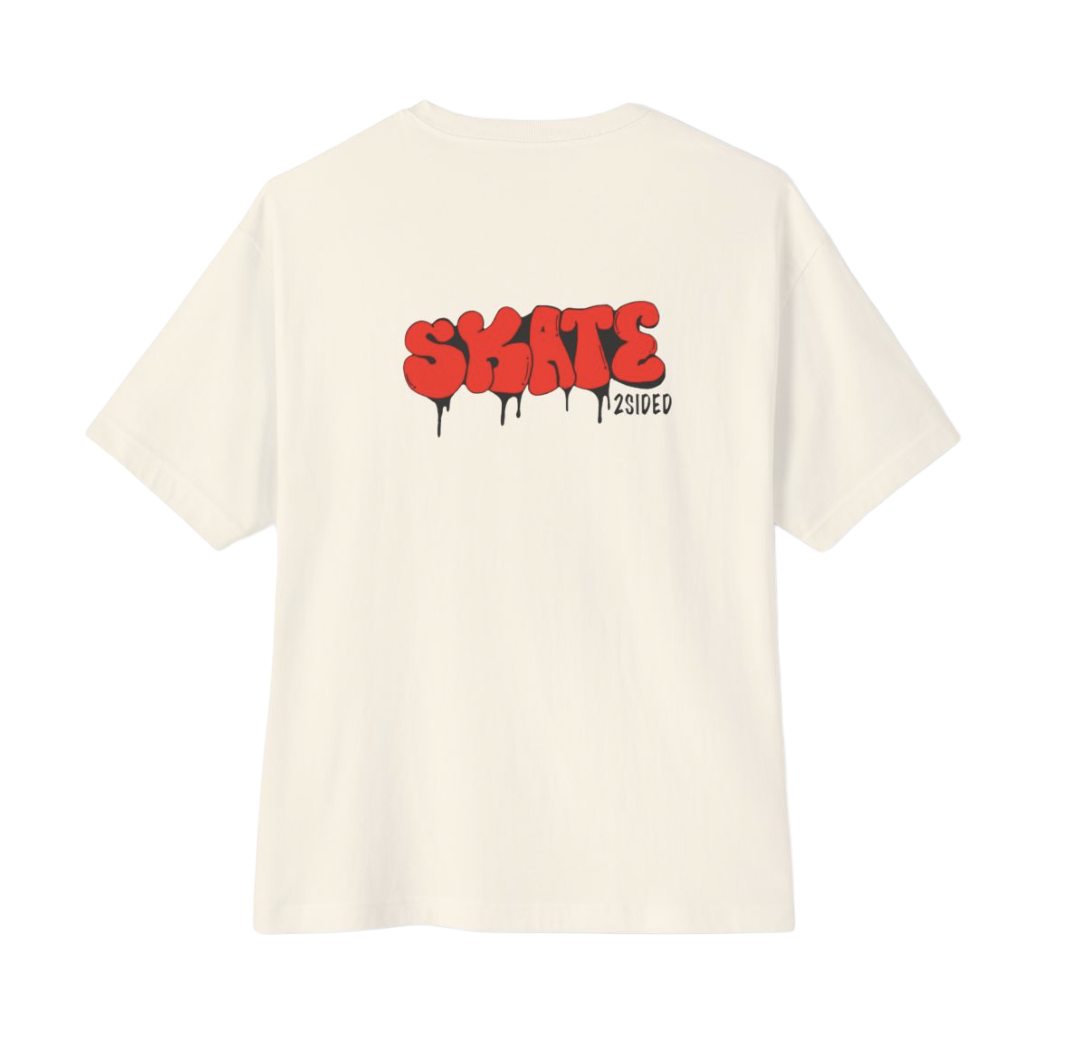 90s Skate Streetwear Boxy Tee — Retro Baggy Skateboarding Shirt