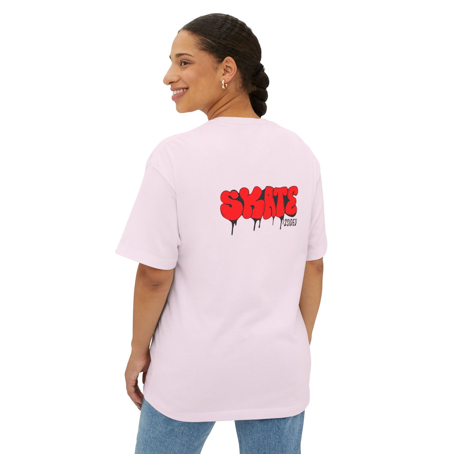 90s Skate Streetwear Boxy Tee — Retro Baggy Skateboarding Shirt