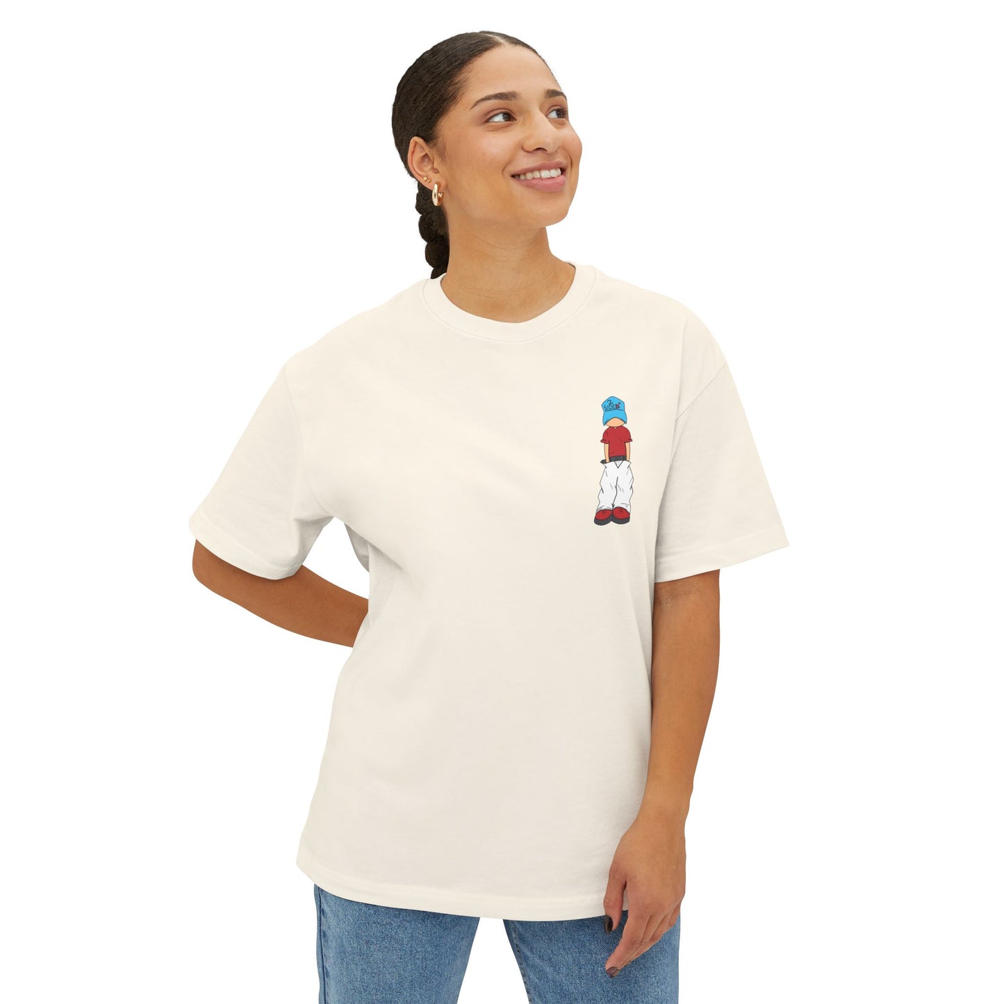 90s Skate Streetwear Boxy Tee — Retro Baggy Skateboarding Shirt